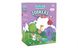 Timios Zookers Animal Shaped Biscuits with Apple & Blueberry Bits  Pack  150 grams